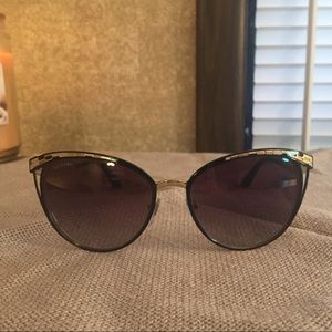 Bulgari Black and Gold Sunglasses